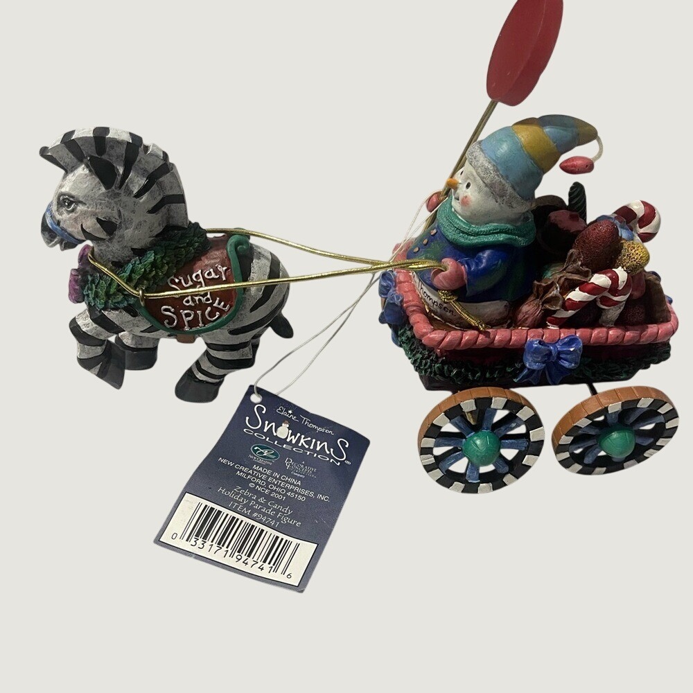 Snowkins Elaine Thompson Zebra & Candy Holiday‎ Parade Figure 2001 Snowman 94741